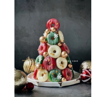 Lớp bánh donut tạo hình tháp online 